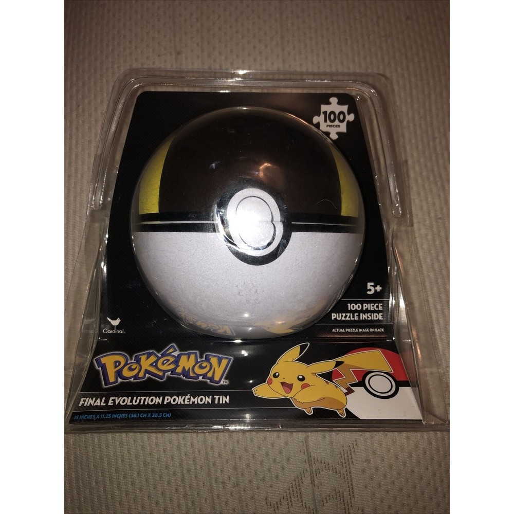 Pokémon Final Evolution Tin 100 Piece Puzzle Cardinal Yellow Black Ball